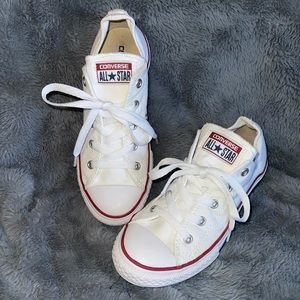 Size 3 Kids white Converse